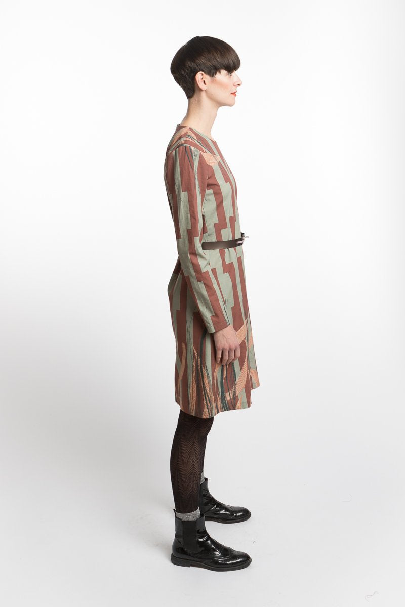 Dress with Leaf Print