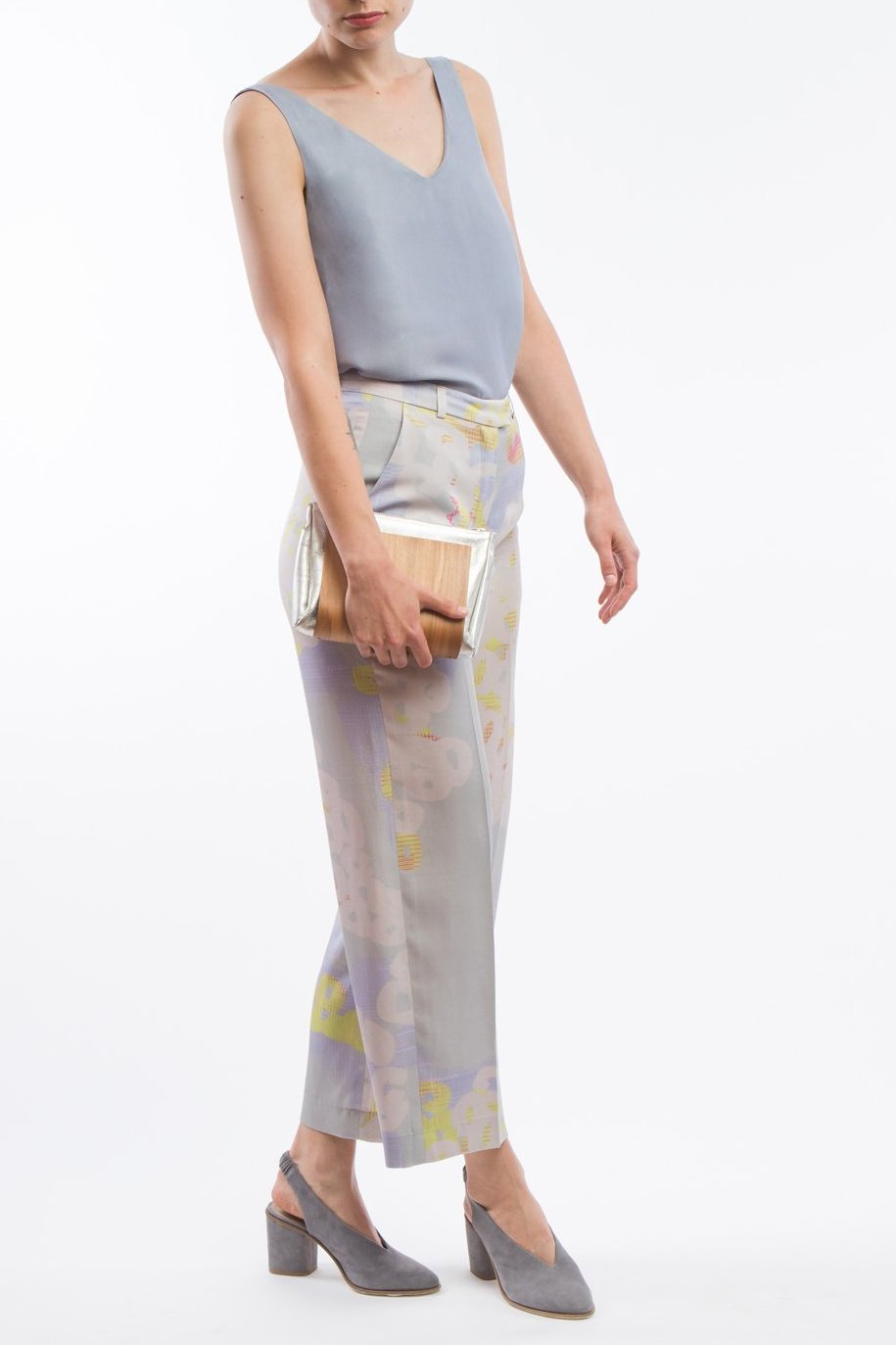V-neck Top Light-Blue