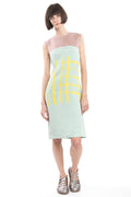 Shift Dress Yellow-Print