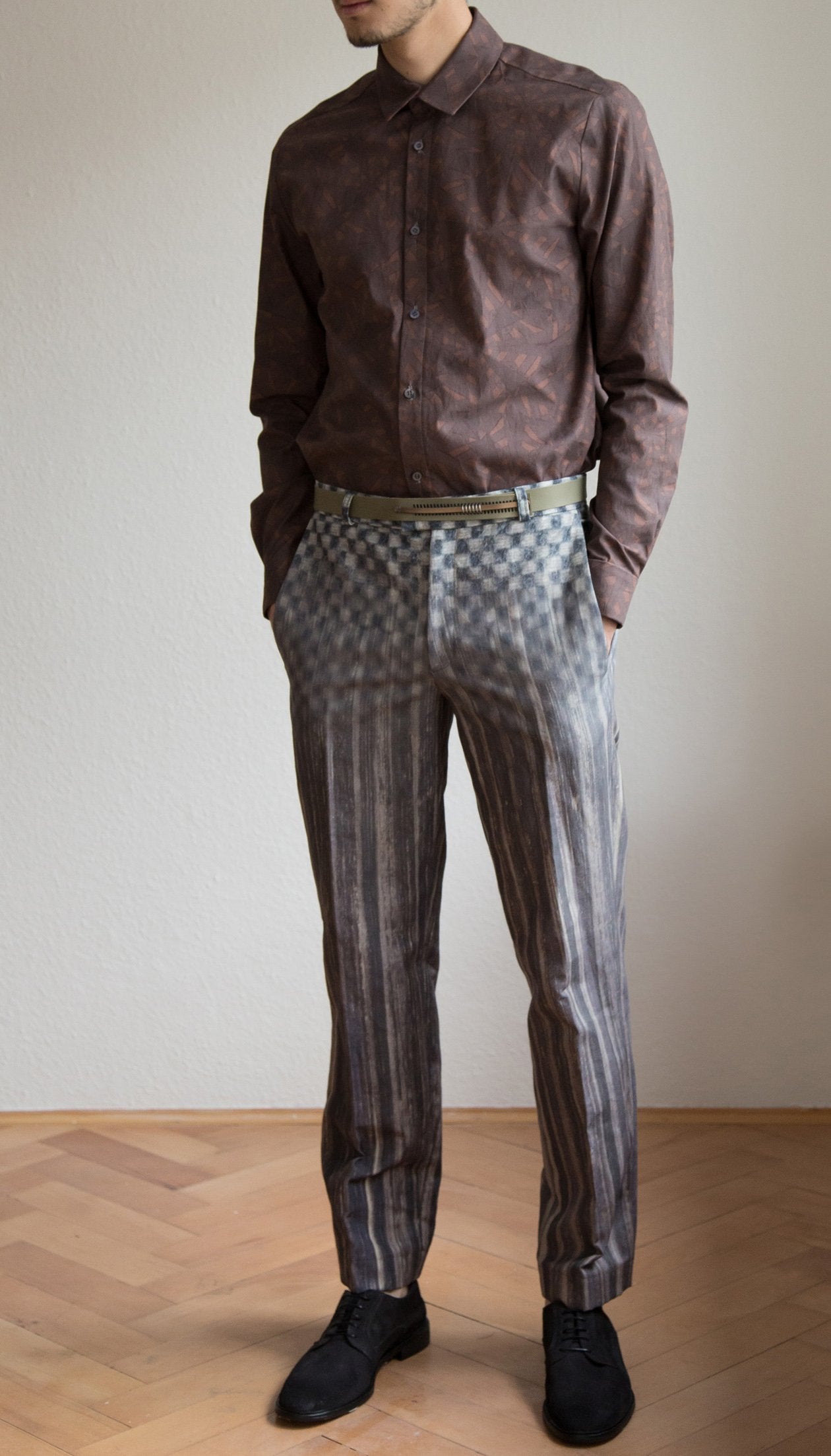 Shirt in brown pattern