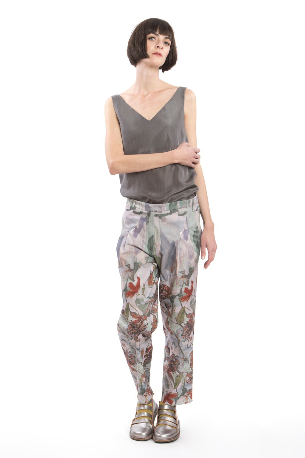 Trousers Flower Red