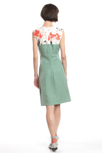 Dress Slim Flower-Green