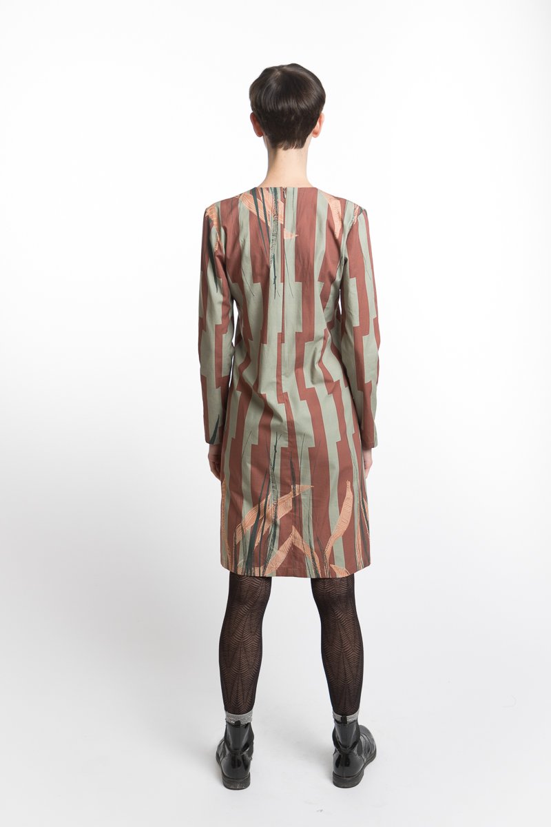 Dress with Leaf Print