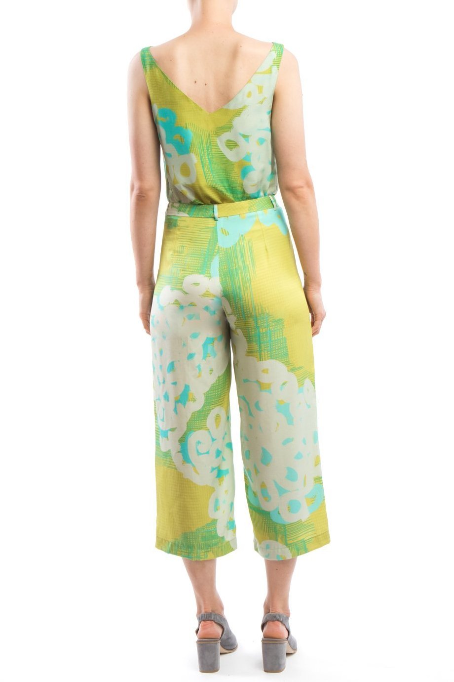 V-neck Print Yellow