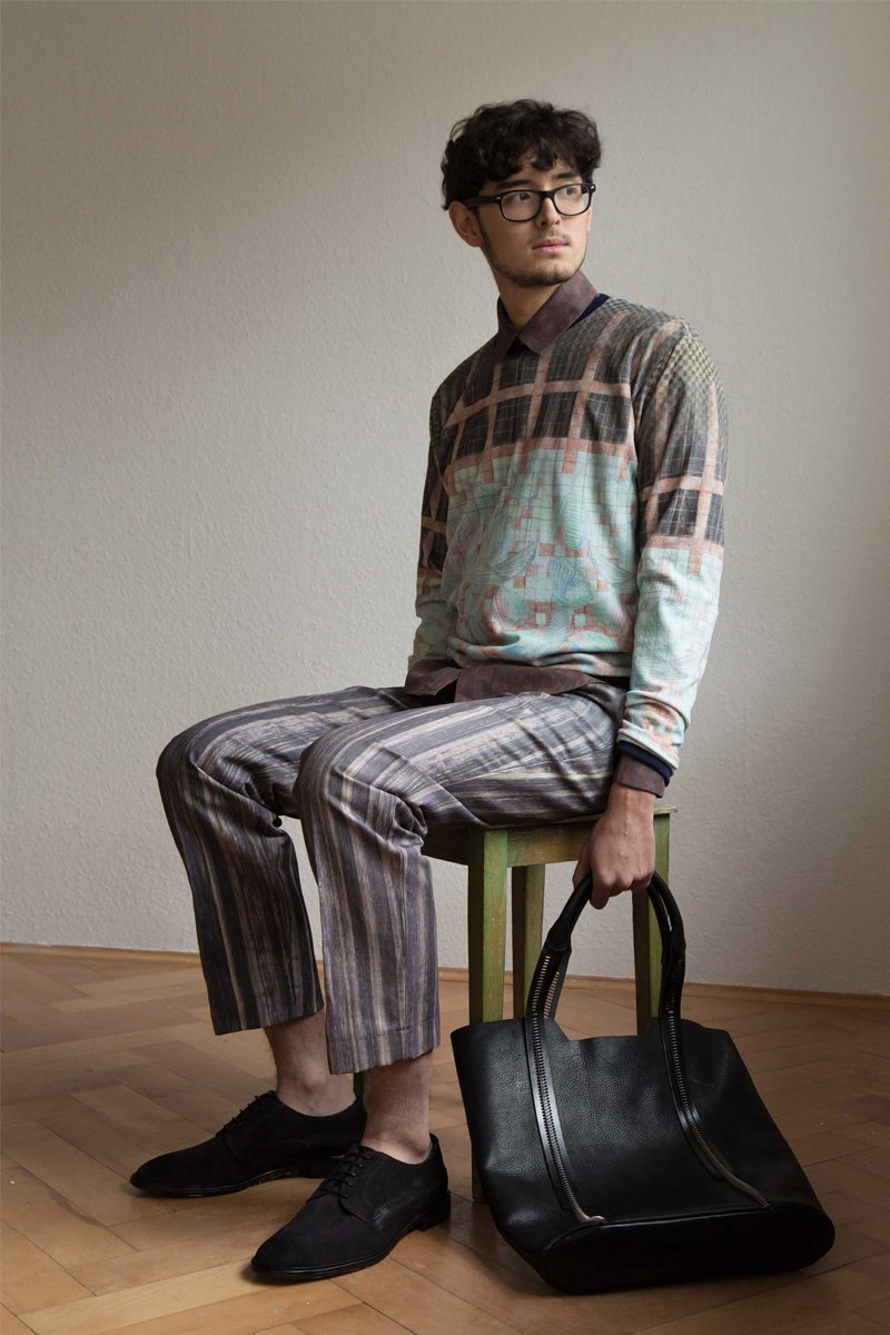 Leather-Shopper Black-Bronze