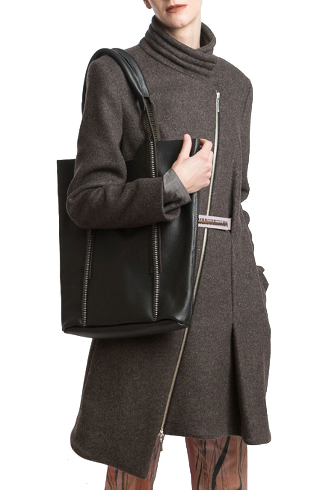 Coat in Grey Melange