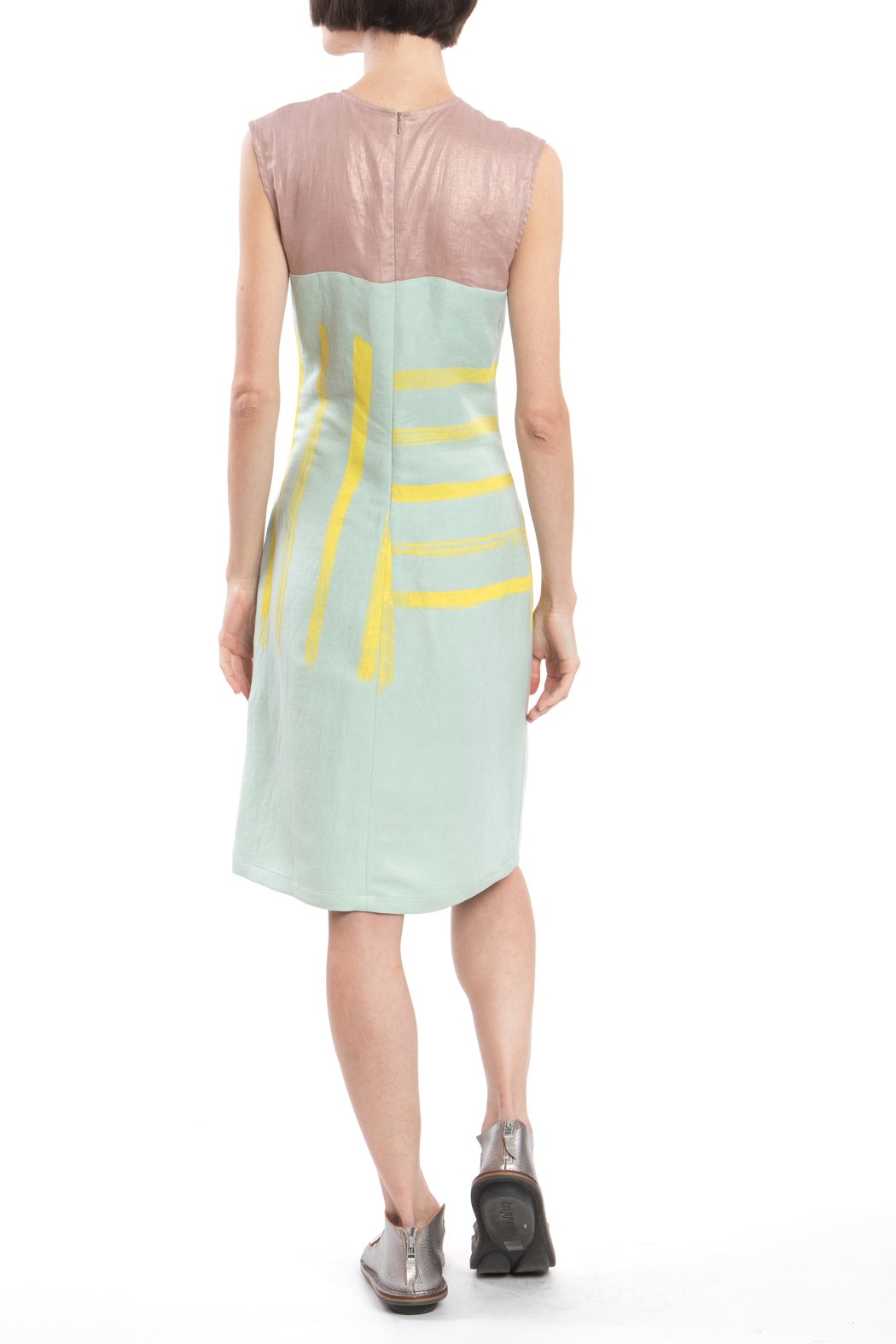 Shift Dress Yellow-Print