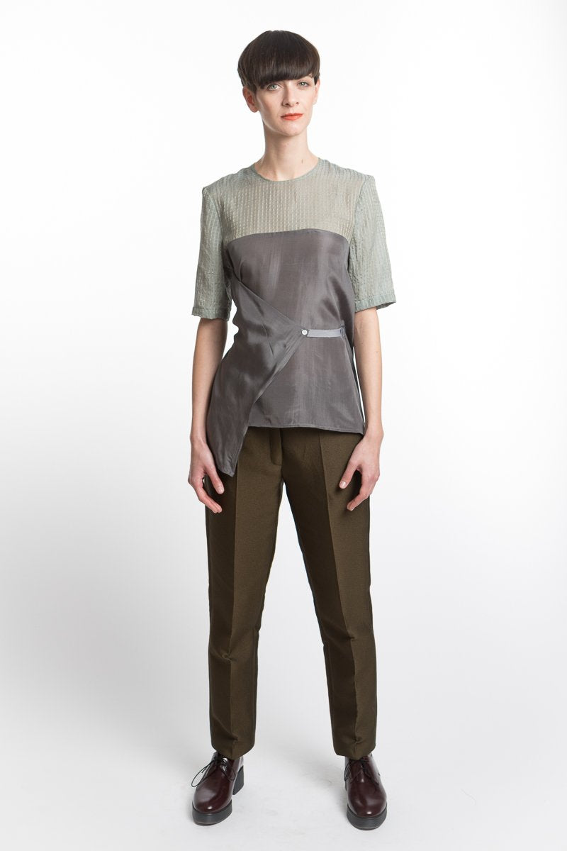 Trousers Slim Green Purple