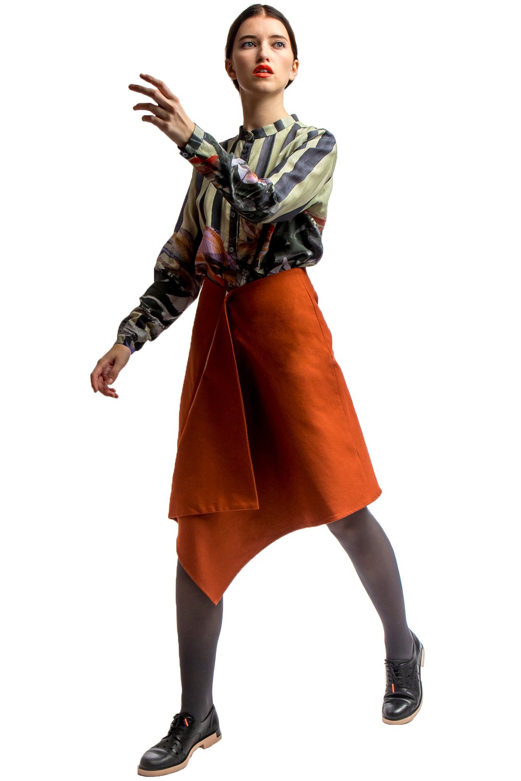 Red Skirt Asymmetric