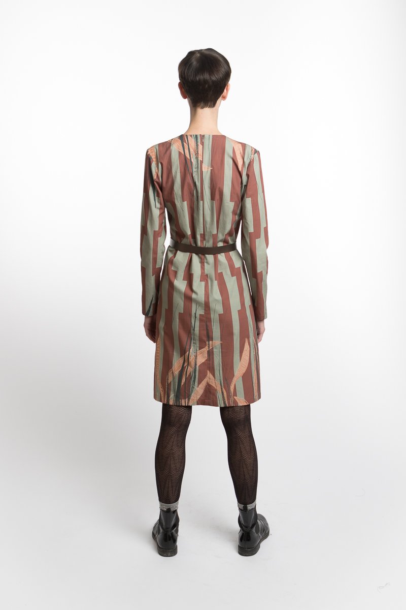 Dress with Leaf Print