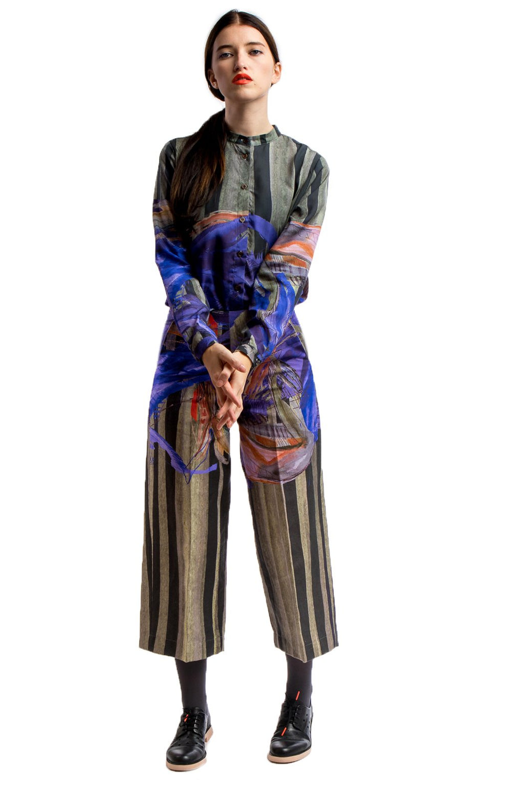 Blouse Print Dark