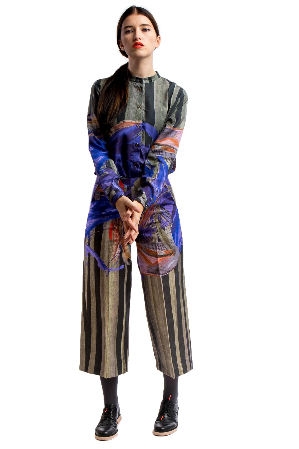 Blouse Print Dark