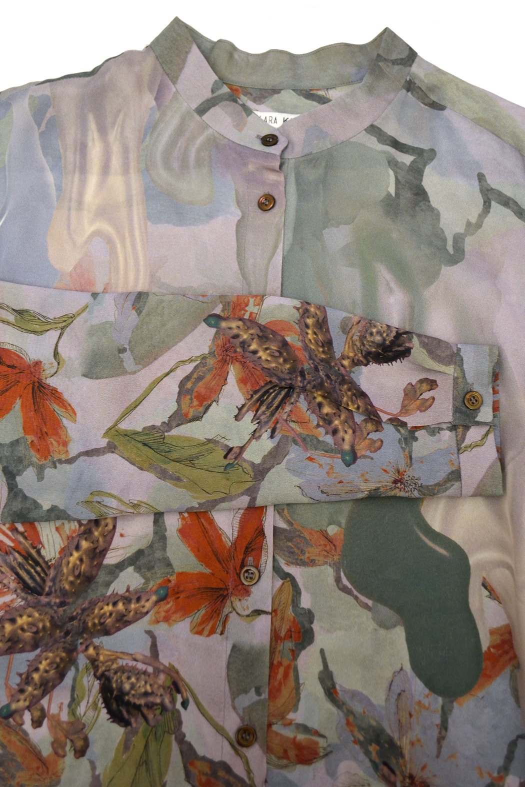 Blouse Print Wax-Red
