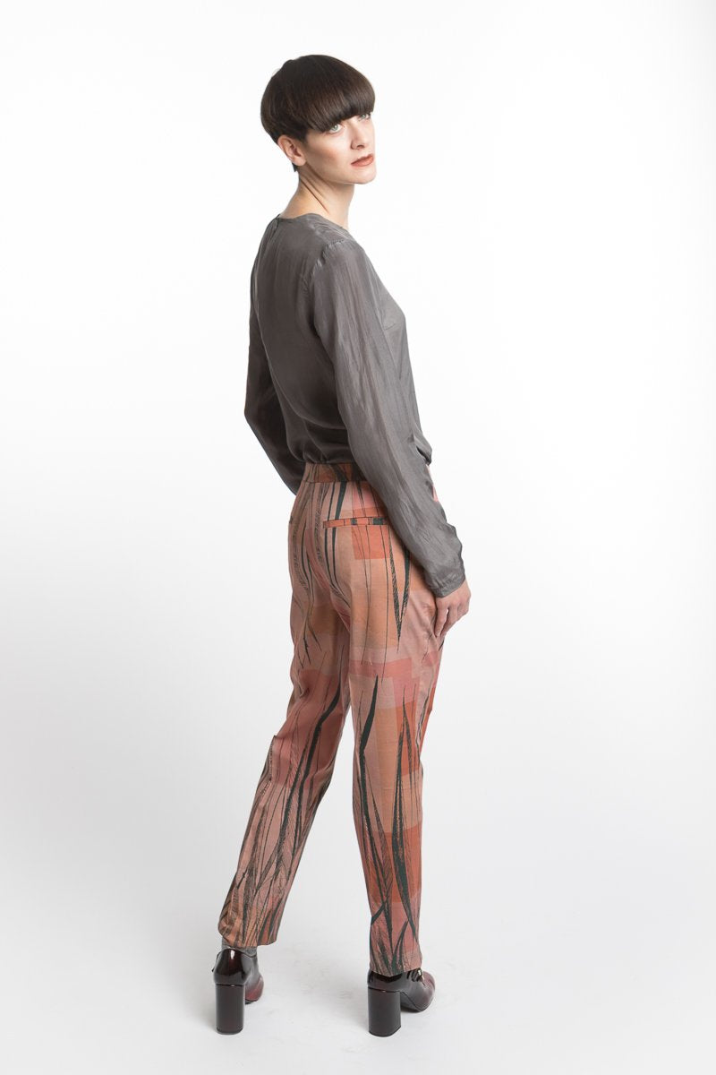 Pants Feather Print