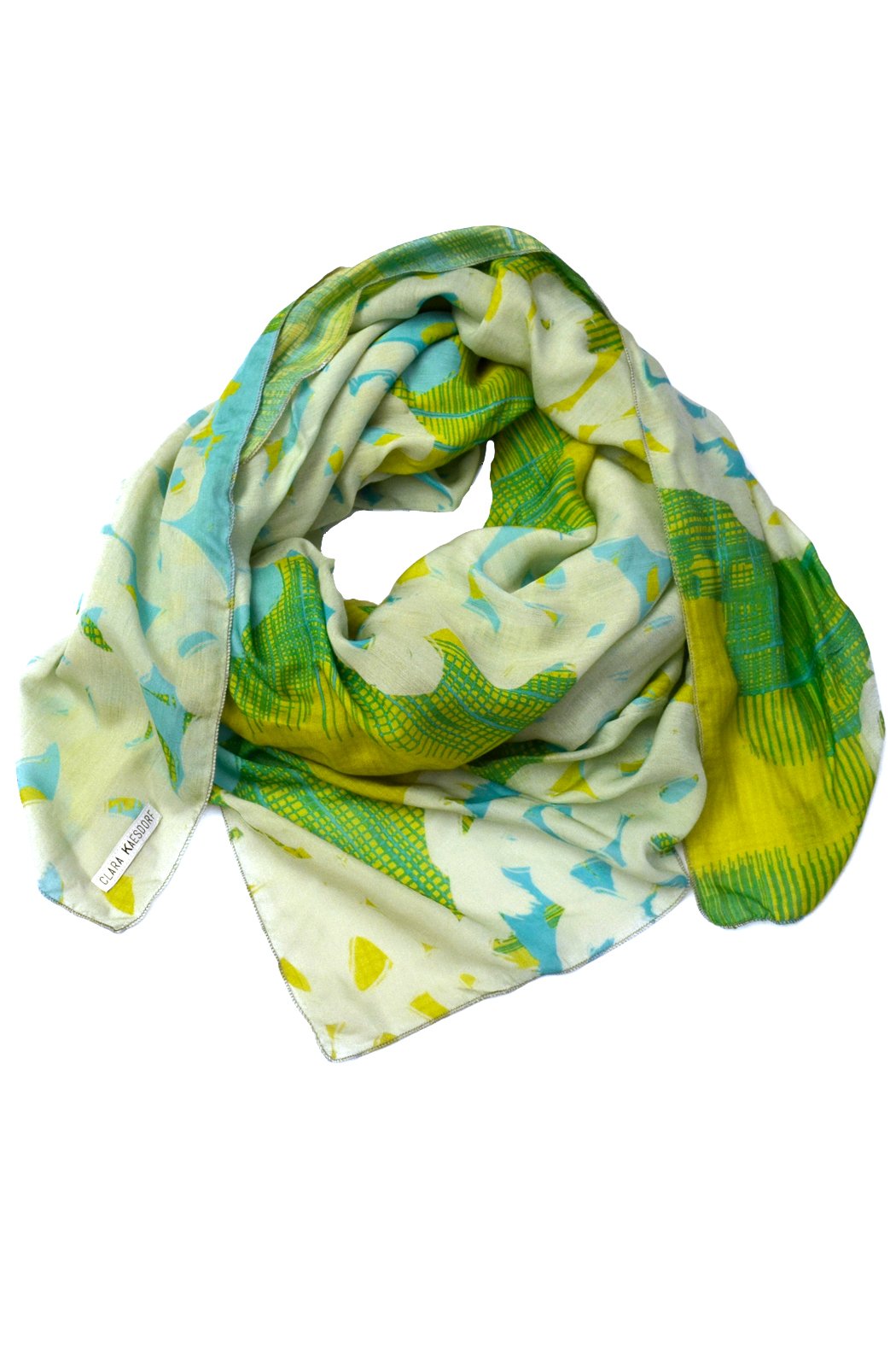 Scarf Yellow Turquoise