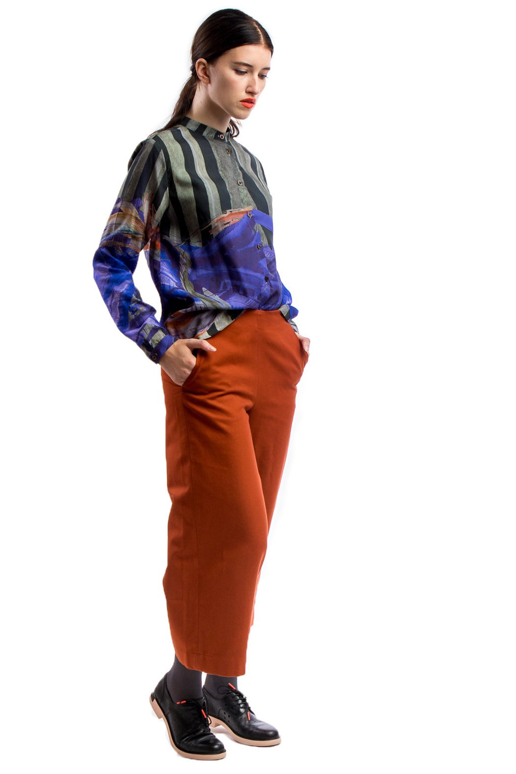 Blouse Print Dark