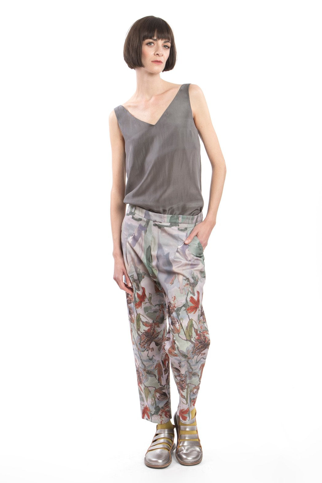 Trousers Flower Red