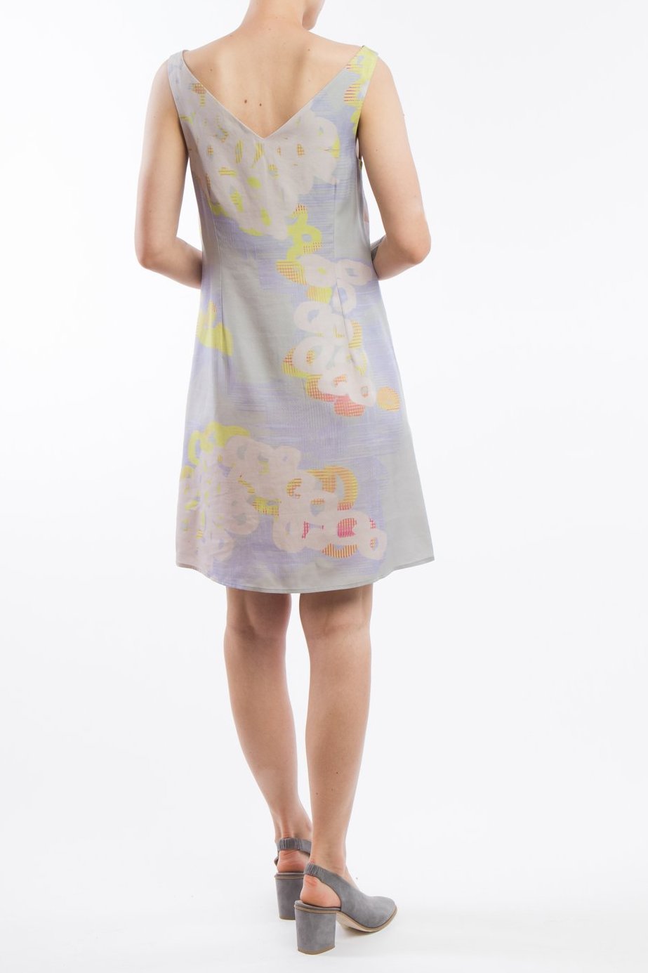 V-neck Dress Grey