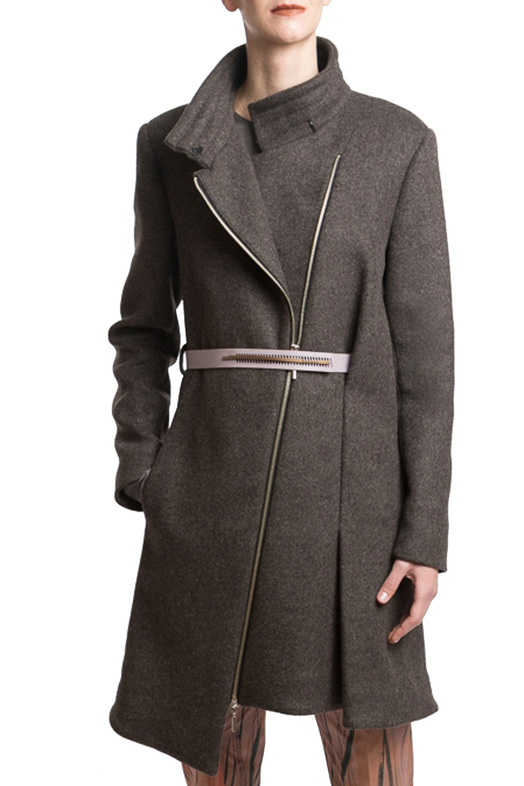 Coat in Grey Melange – clarakaesdorf - Main Image