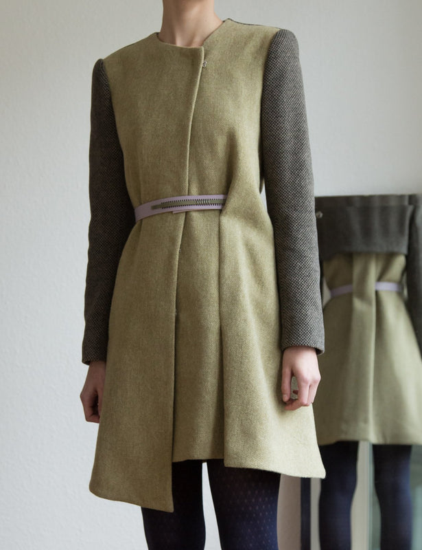 Light green wool coat