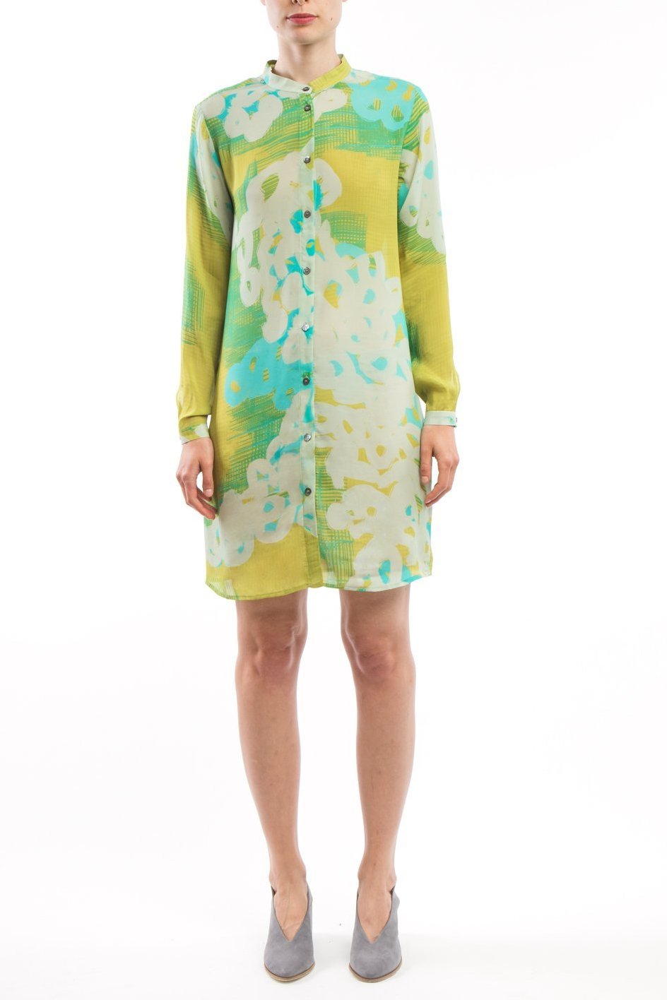 Shirtdress Yellow Turquoise