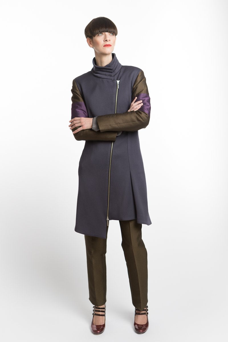 Trousers Slim Green Purple