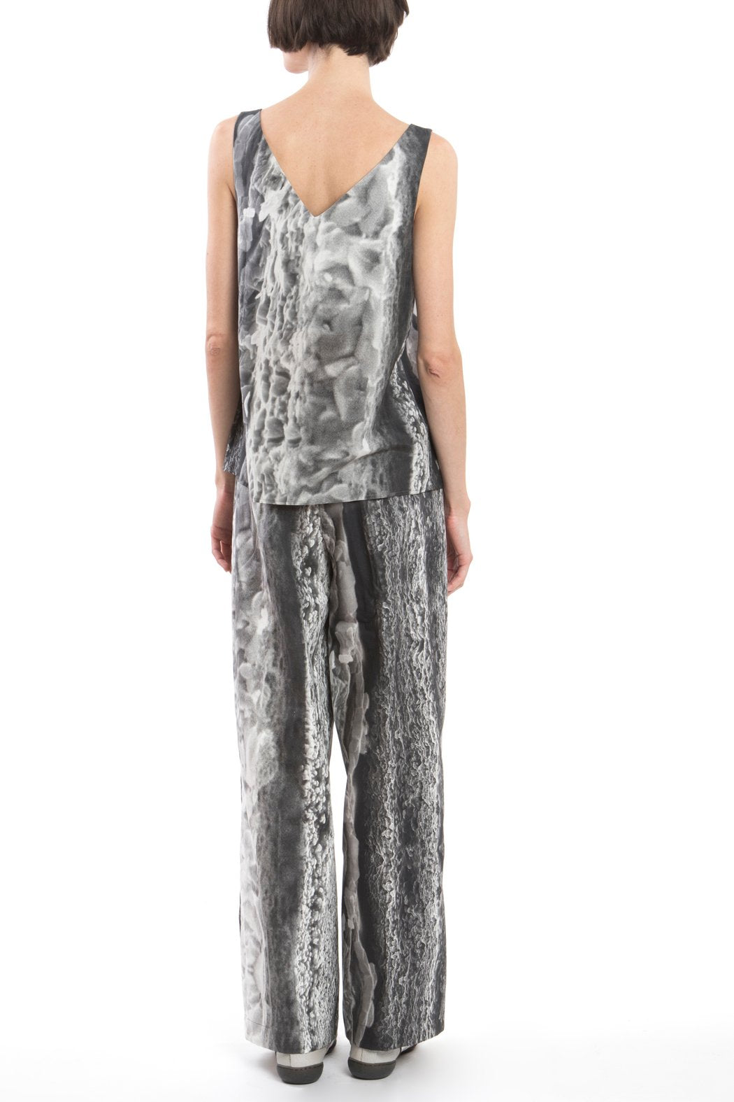 V-neck Ice-Crystal Print