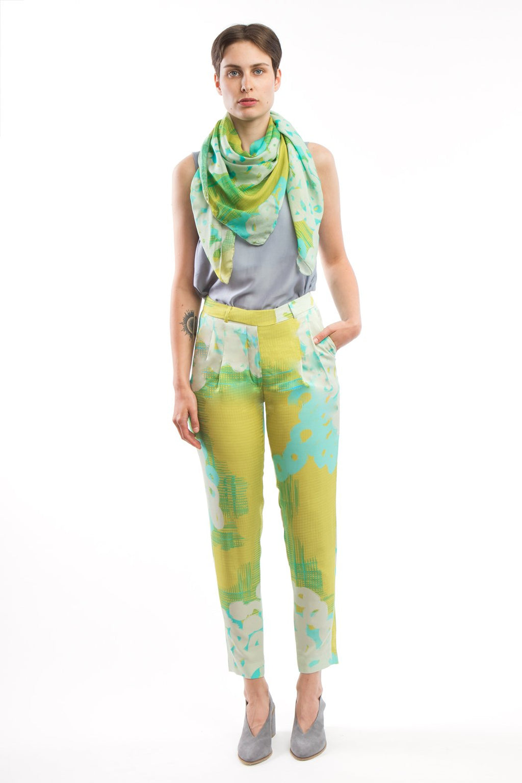 Trousers Yellow Turquoise