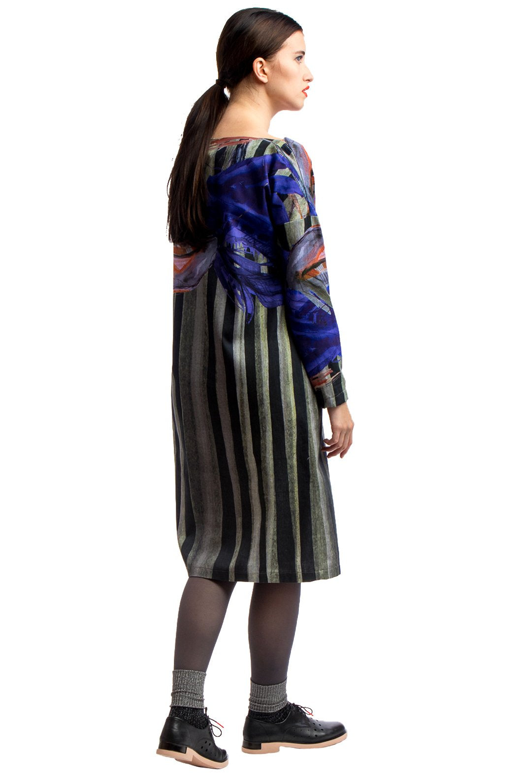 Loose Dress Dark Print