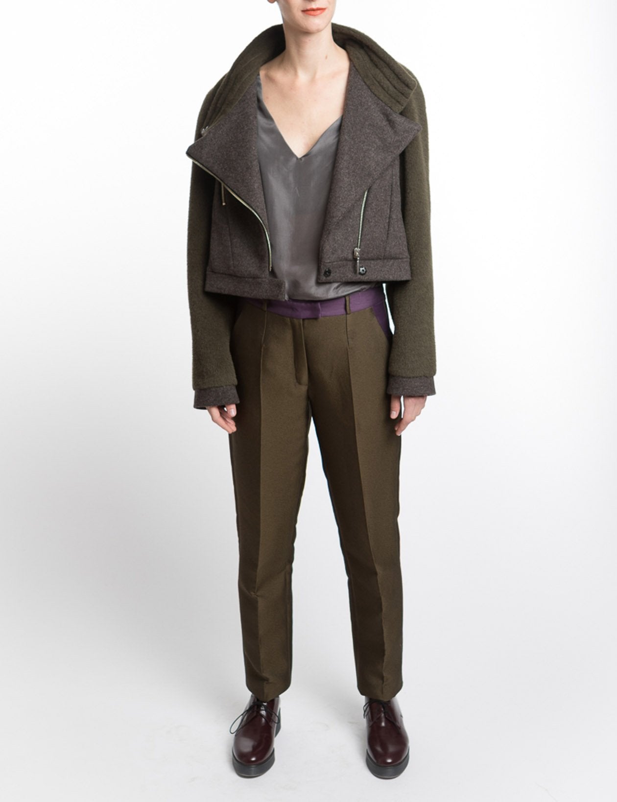 Trousers Slim Green Purple