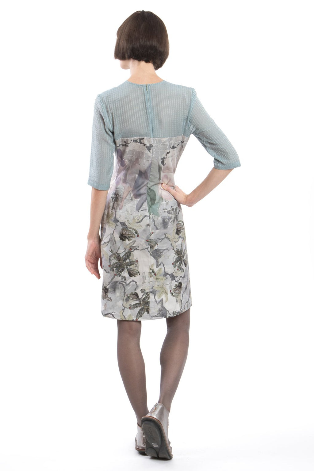 Slim Dress Grey-Blue