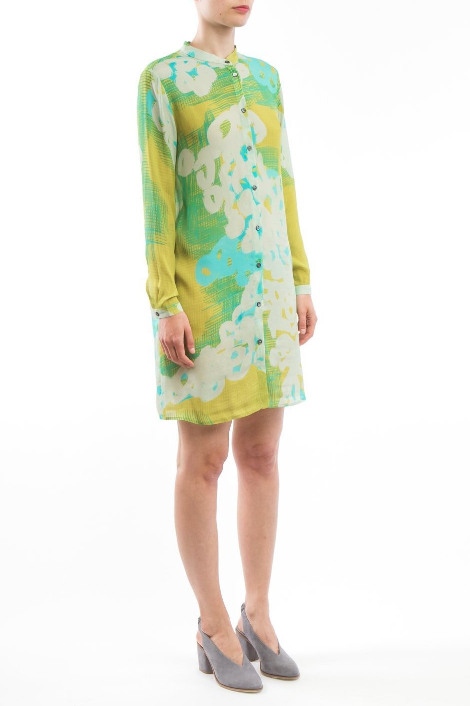 Shirtdress Yellow Turquoise