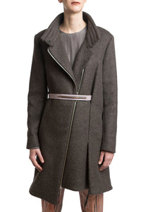 Coat in Grey Melange