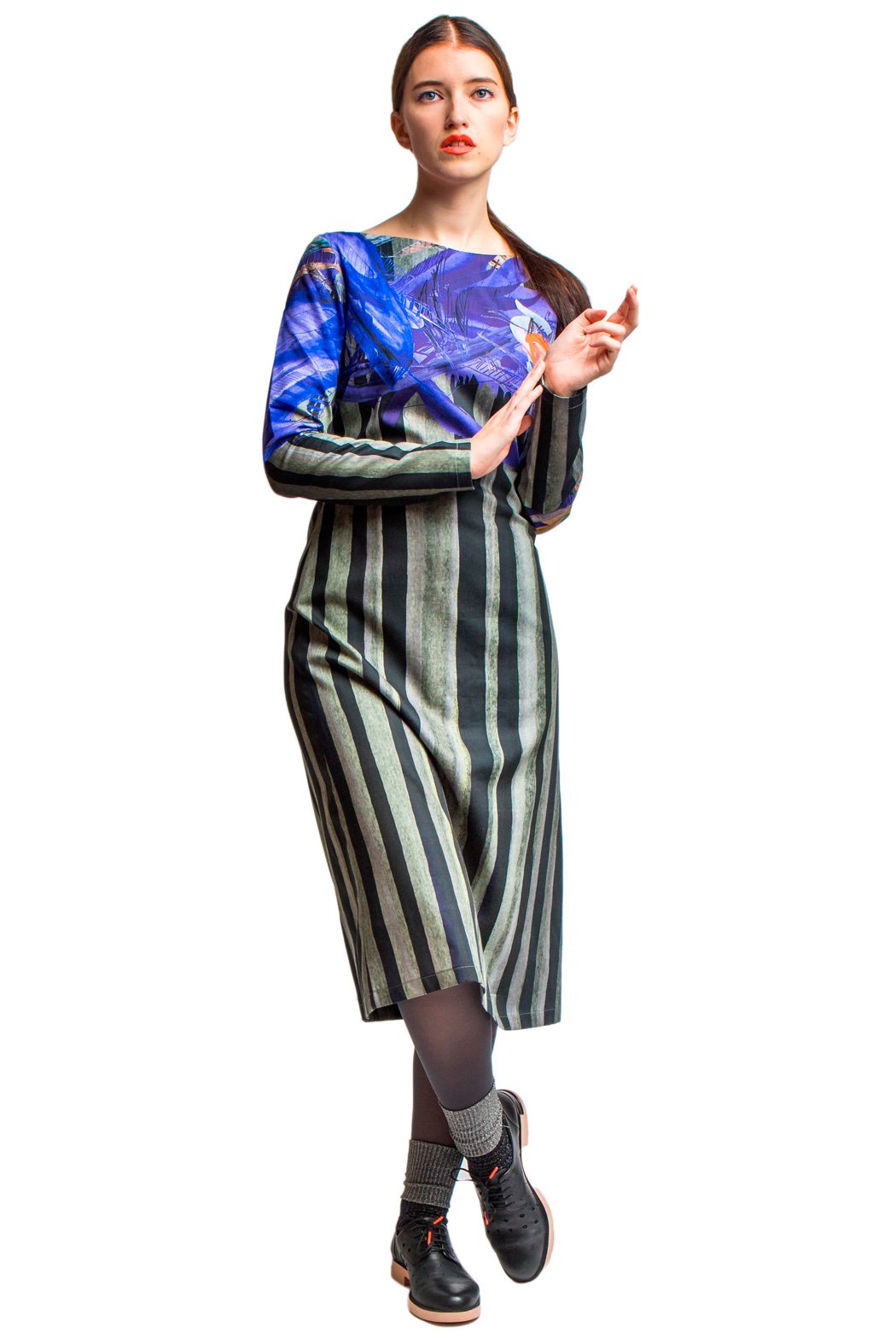 Shift Dress Blue Print