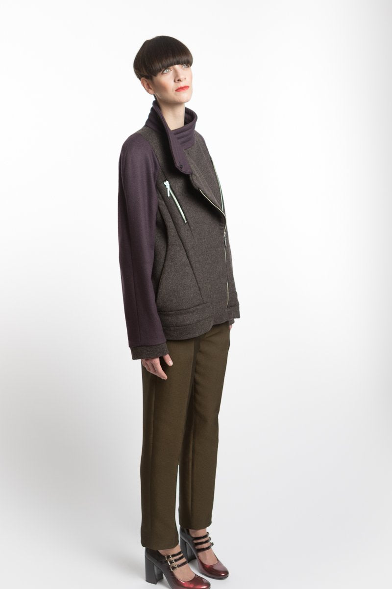 Trousers Slim Green Purple