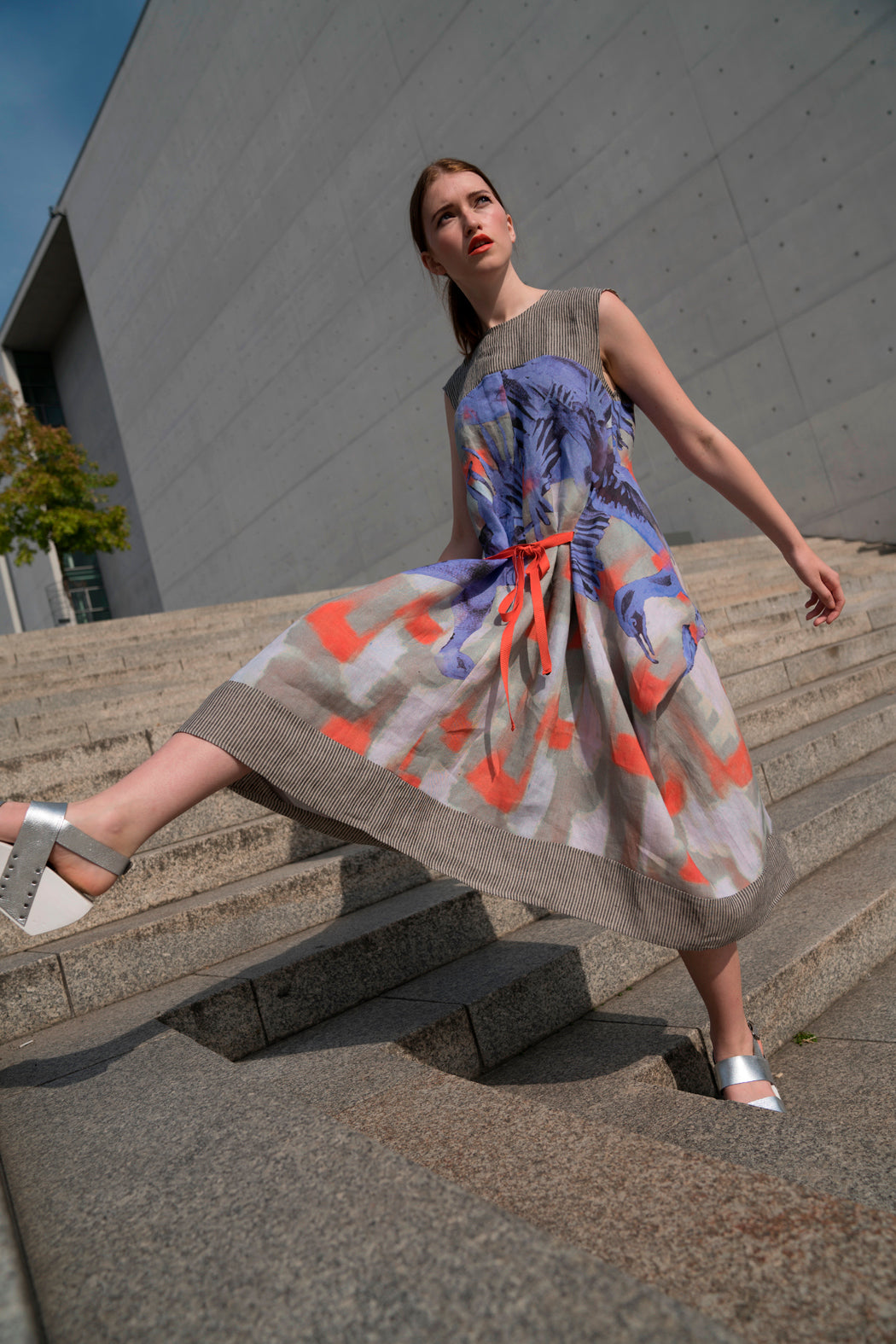 Adjustable Summer Dress Grey