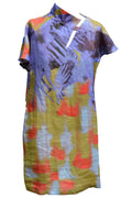 Linen Dress Asymmetric Collar