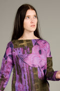 magenta purple pink flower dress