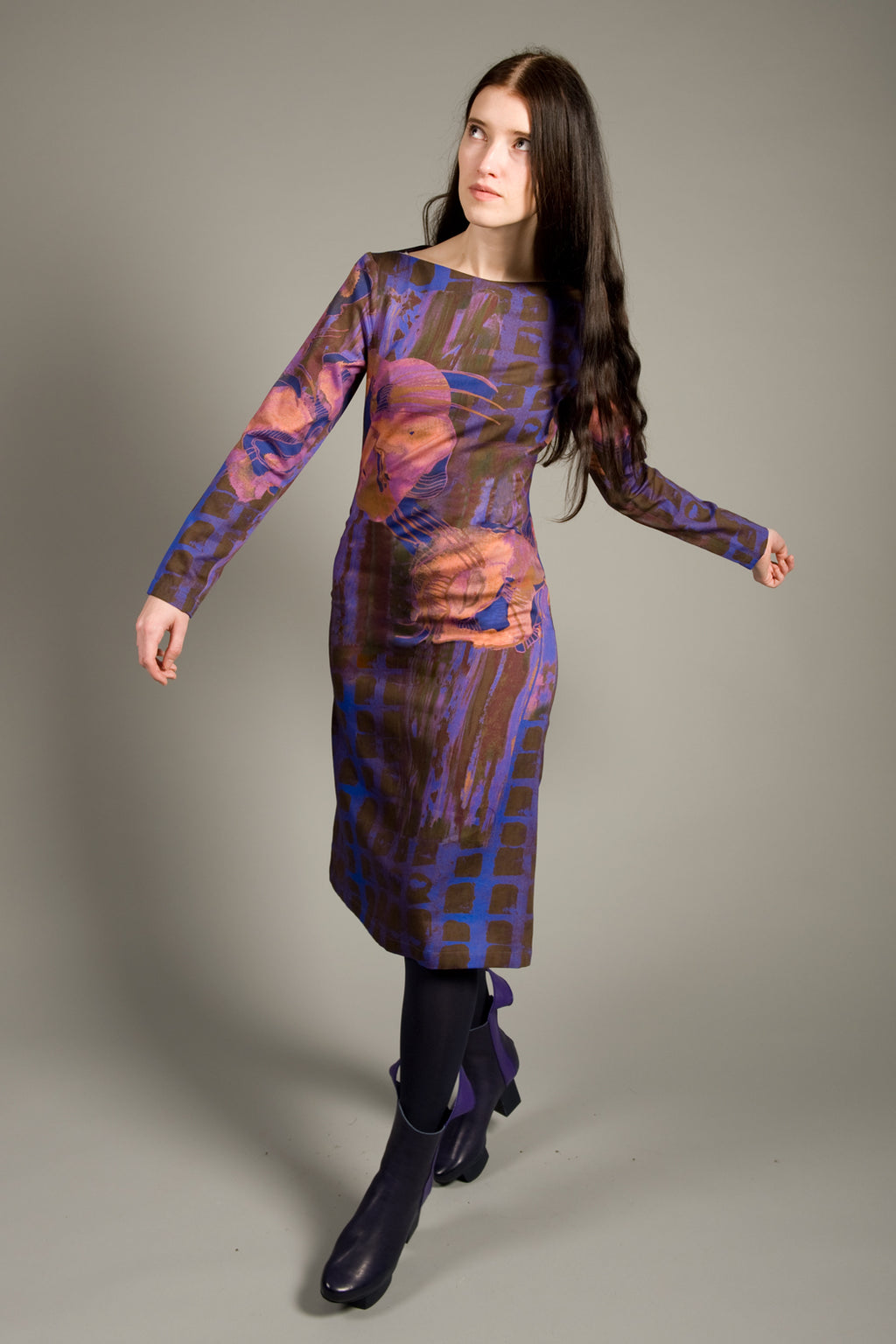 Shift Dress Flower Print