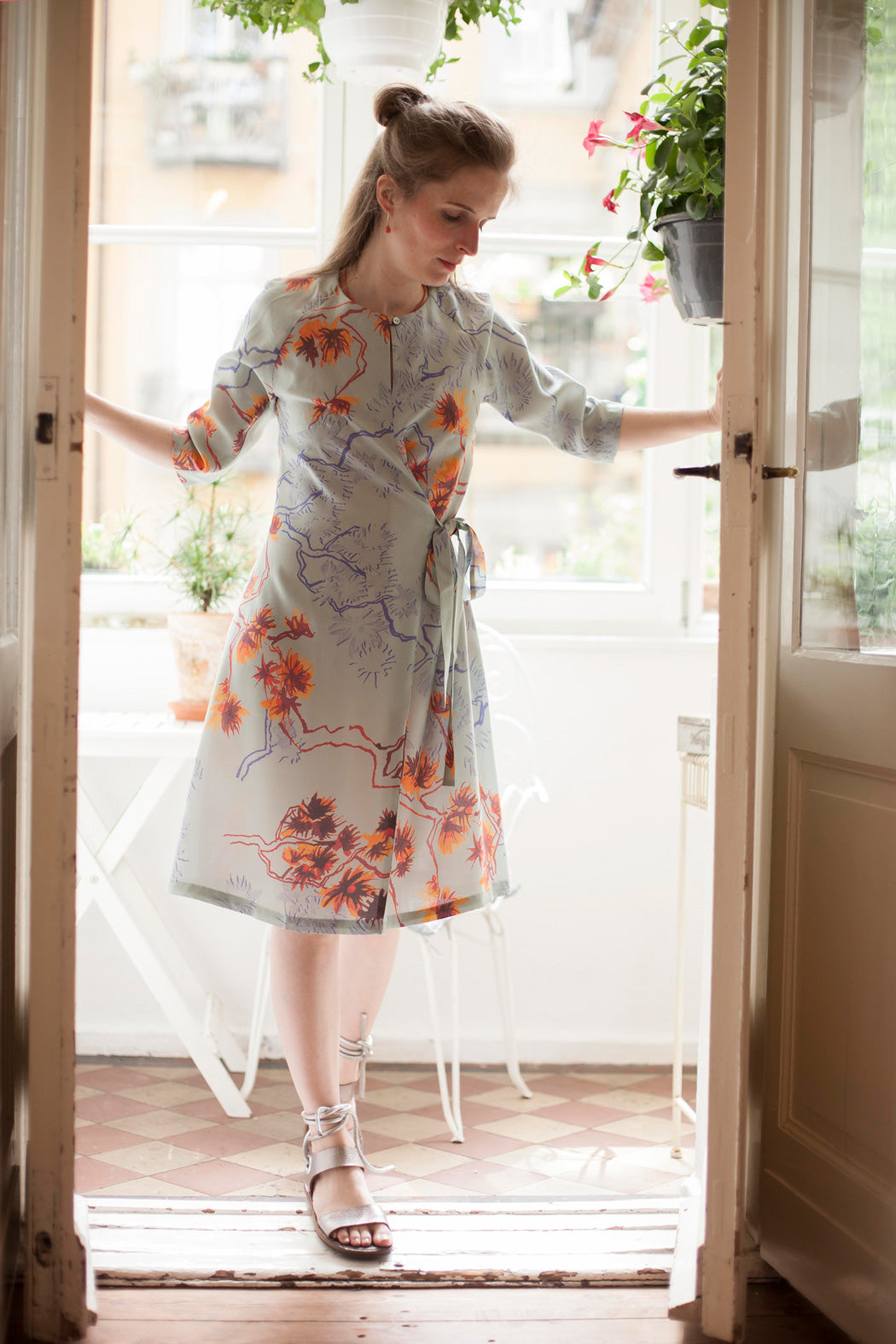 Wrap Summer Dress in Mint