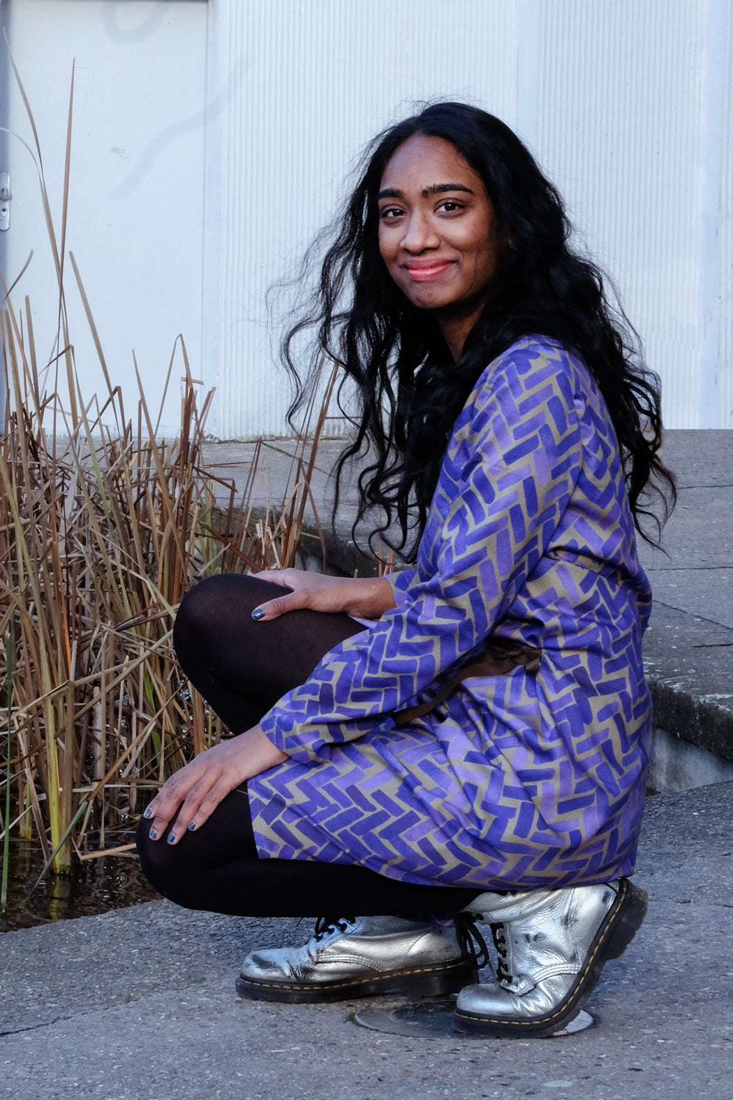 Versatile Dress organic cotton in purple CLARA KAESDORF