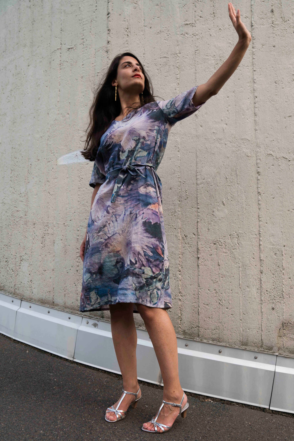 Fish Dress Petrol made in Berlin Clara Kaesdorf