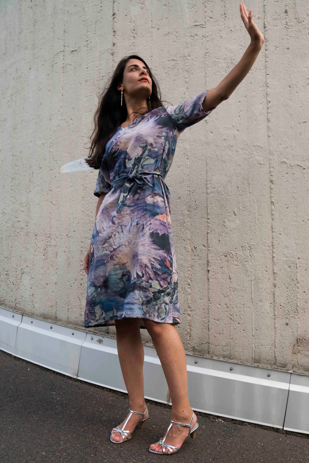 Fish Dress Petrol made in Berlin Clara Kaesdorf