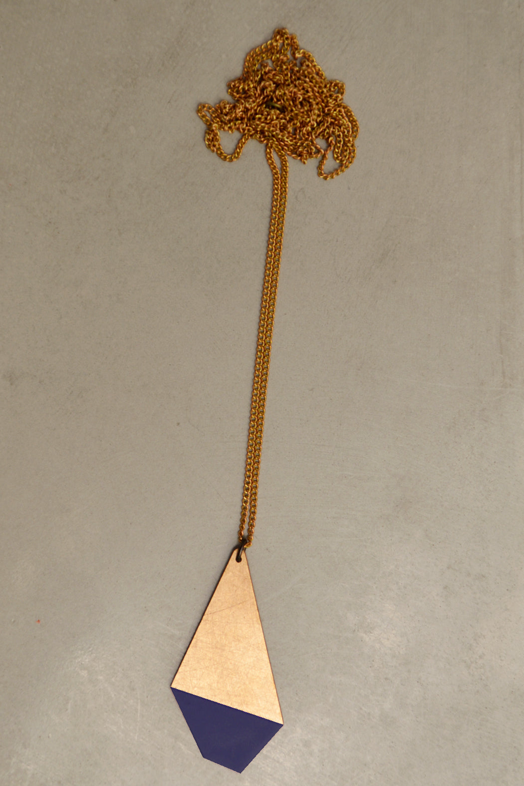 Night Blue Polygon Necklace