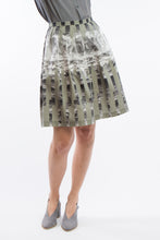 Laden Sie das Bild in den Galerie-Viewer, Pleated Skirt  Green Grey Ice  Print