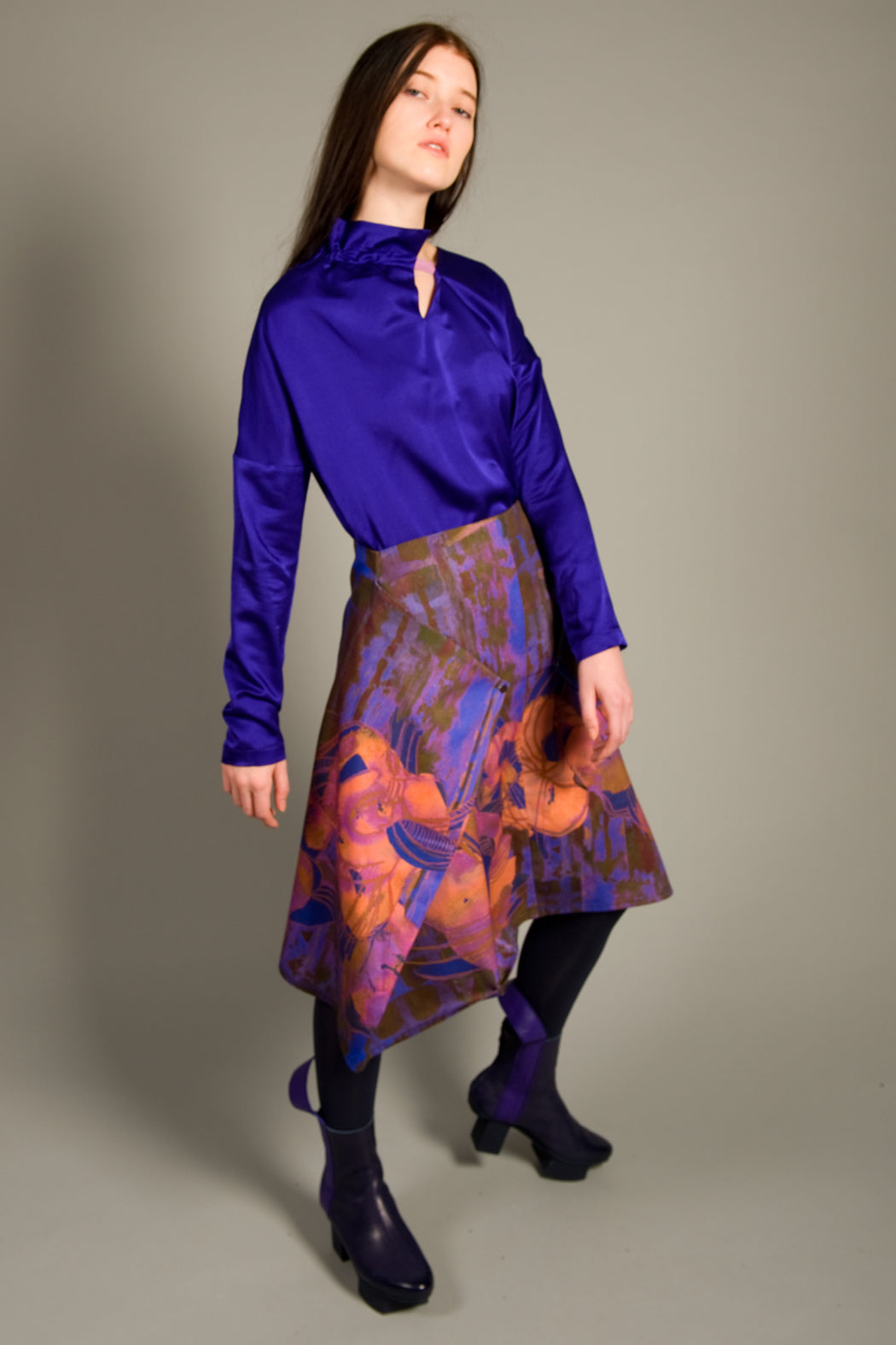 Adjustable Skirt Orange Flowers