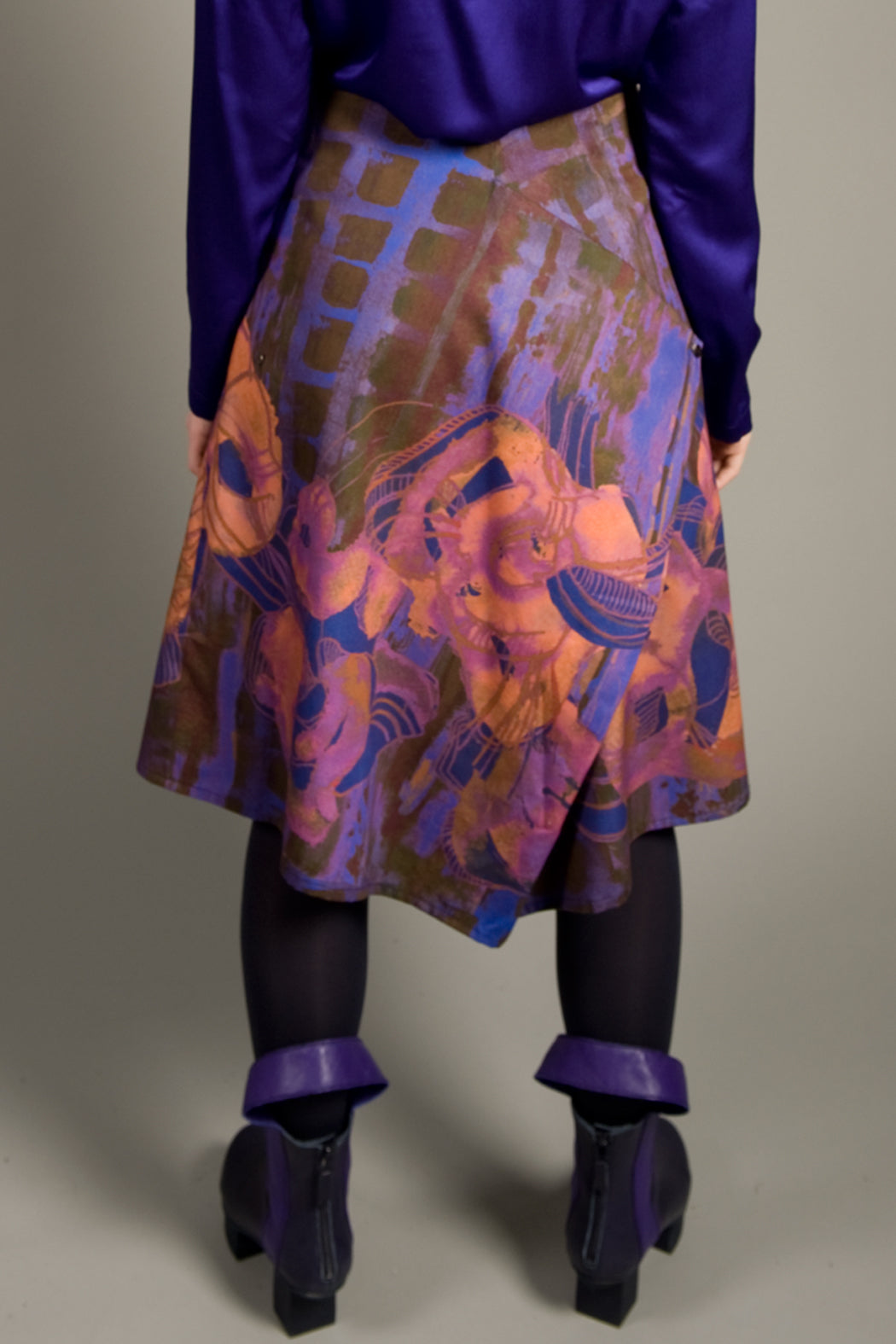 Adjustable Skirt Orange Flowers