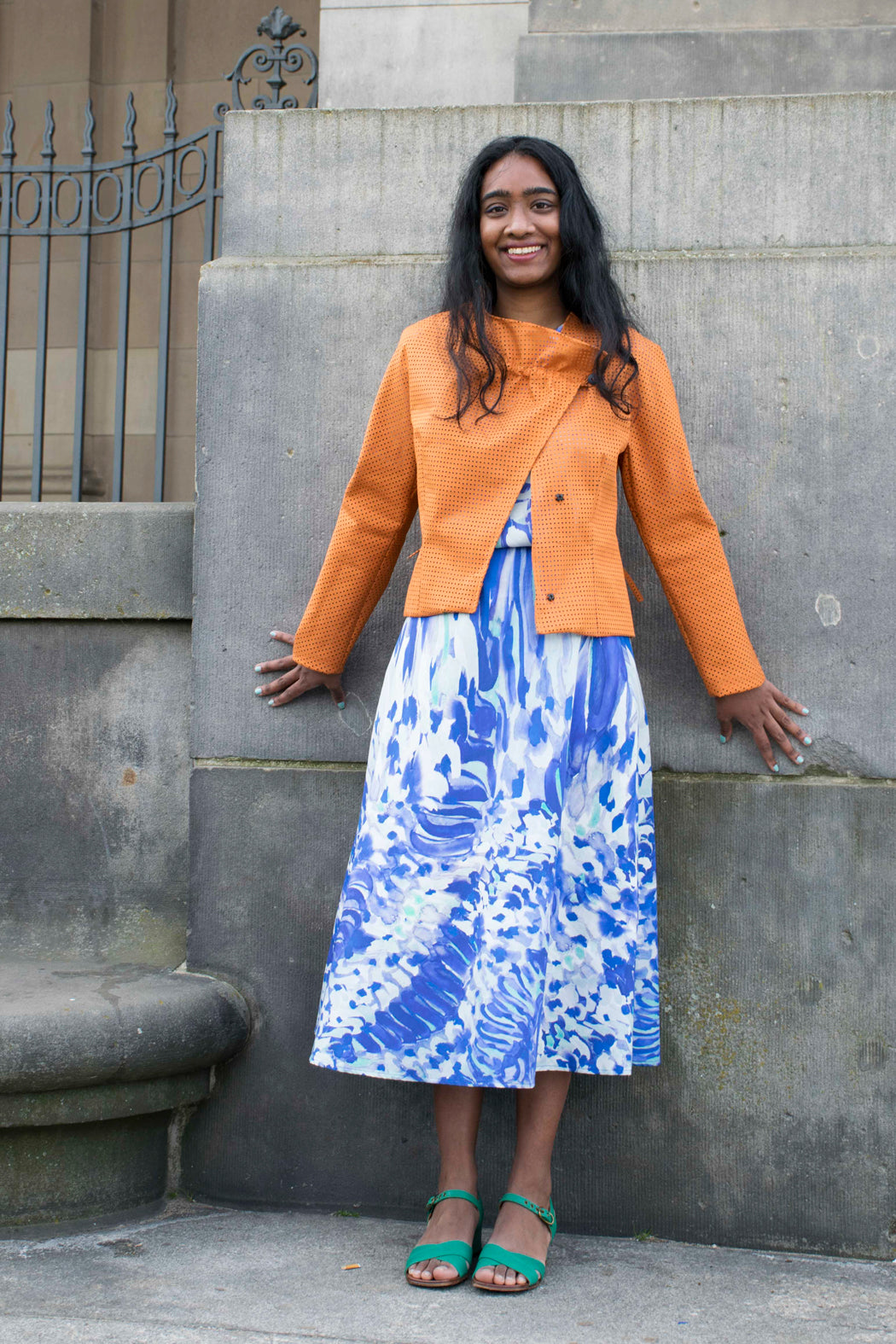 flared summer skirt printed by CLARA KAESDORF