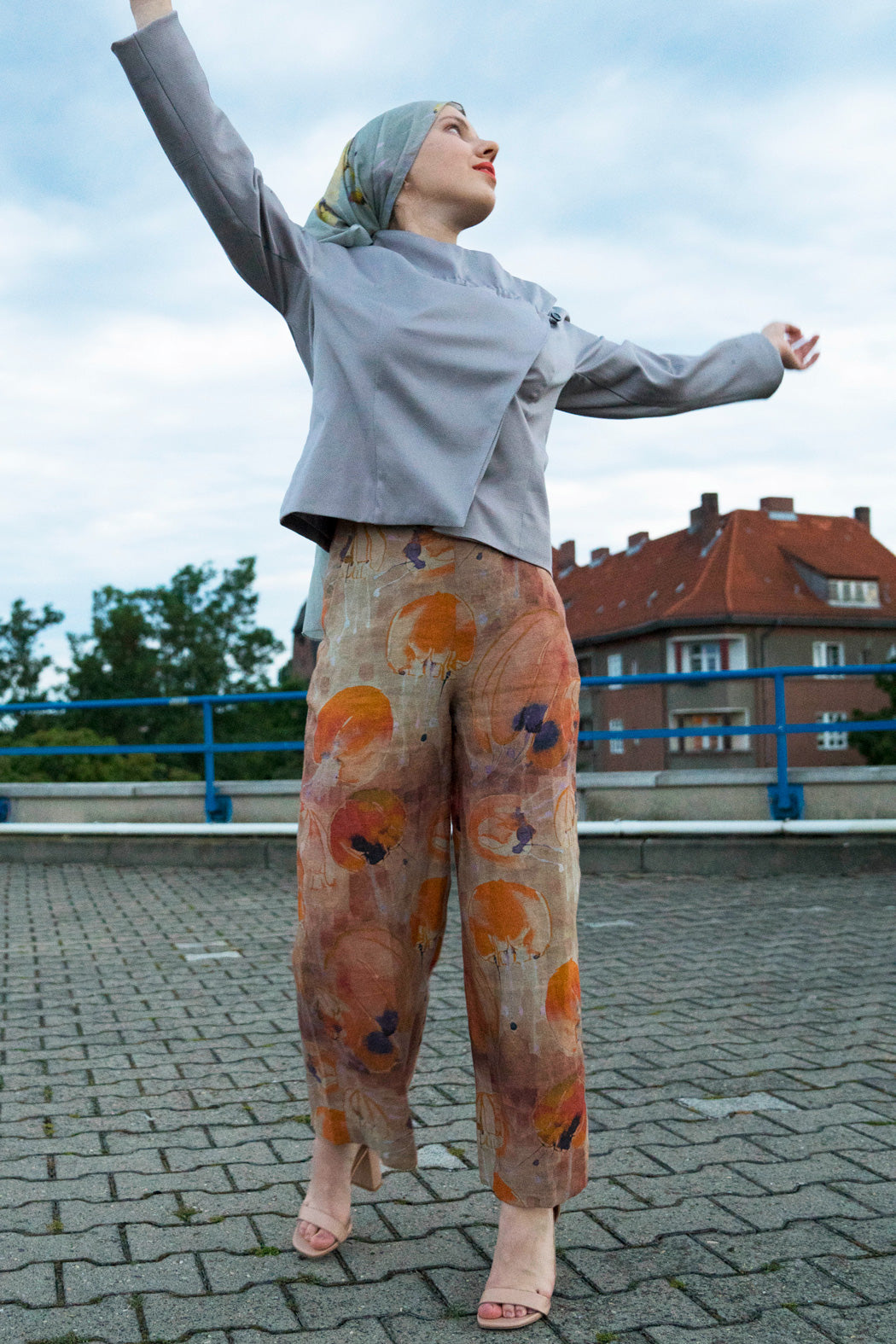 Orange Culottes Linen L, XL