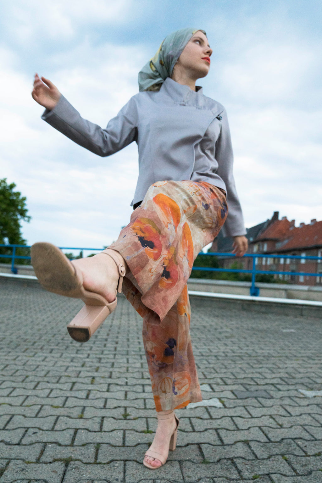 Orange Culottes Linen L, XL